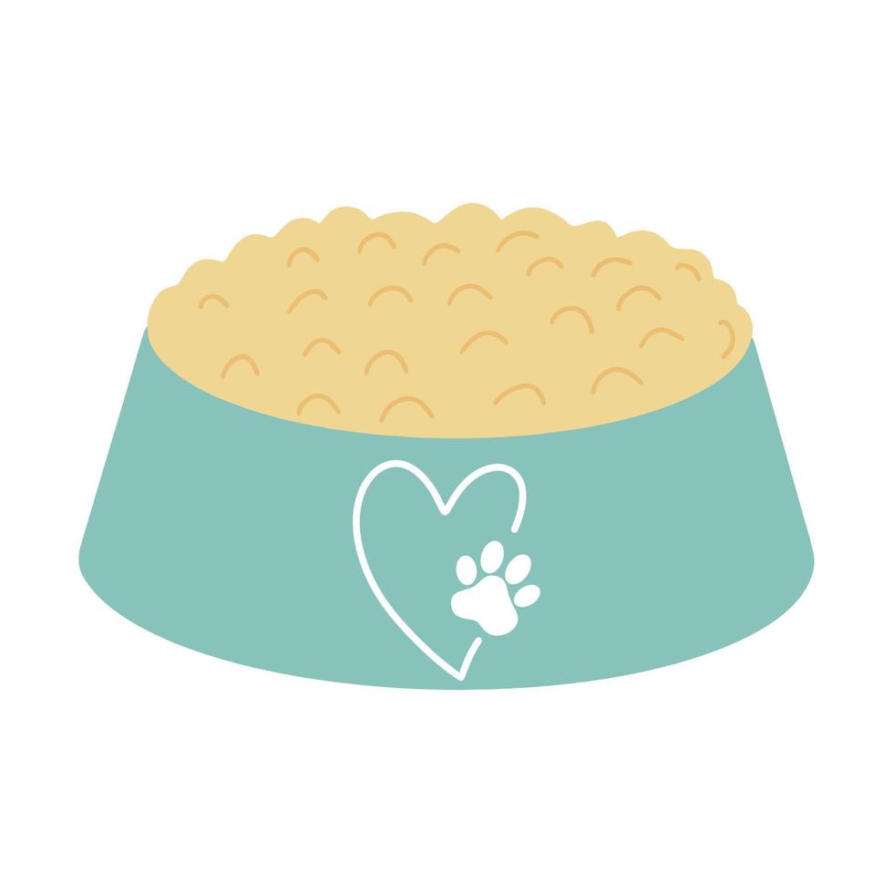 Animal food bowl. Vector illustration.