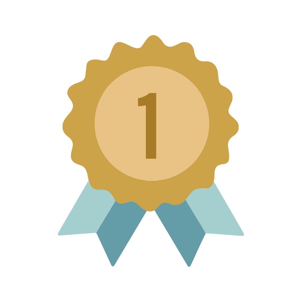 Badge with ribbons. Dog paw. Vector illustration