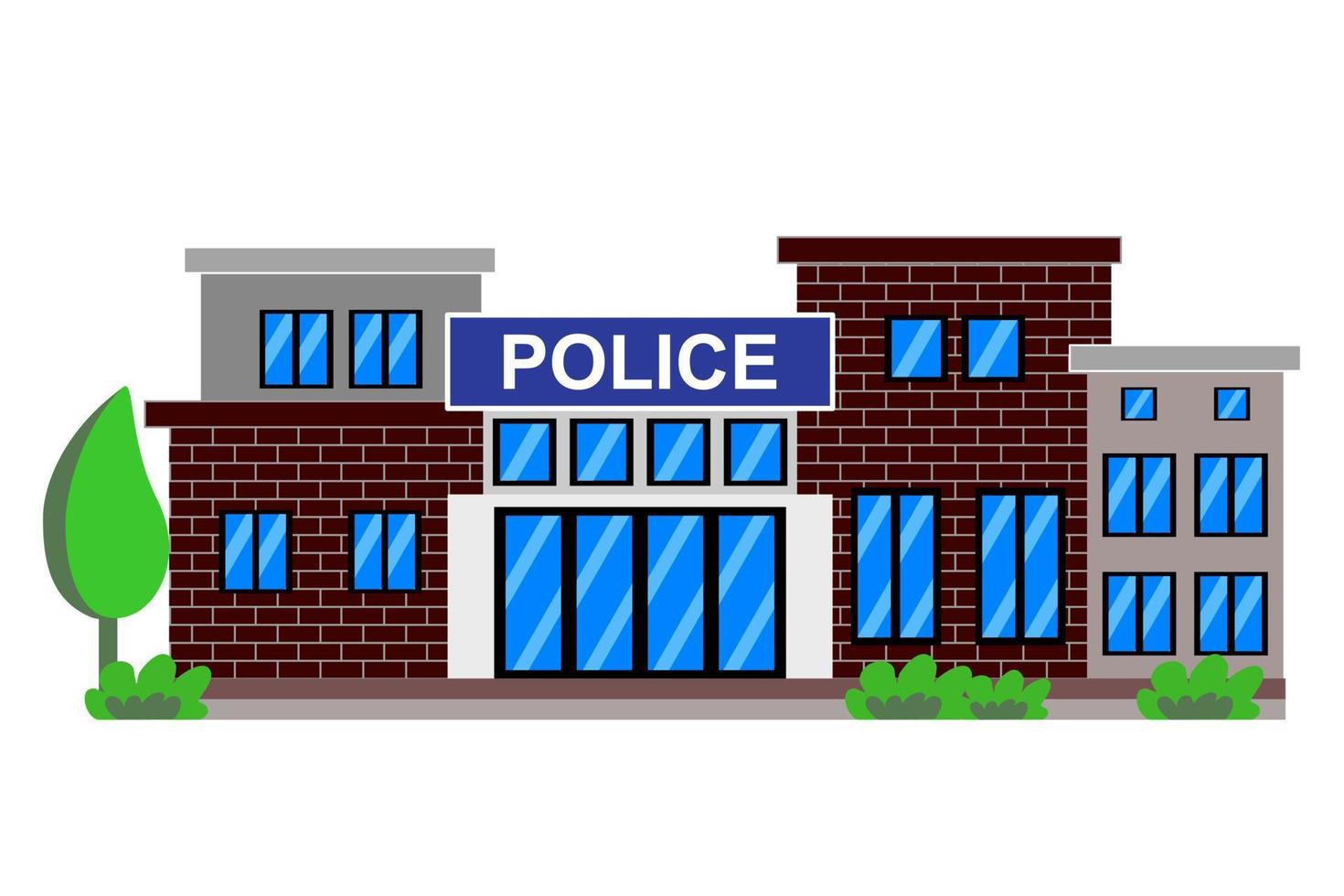 police station vector clip art for floor plan design