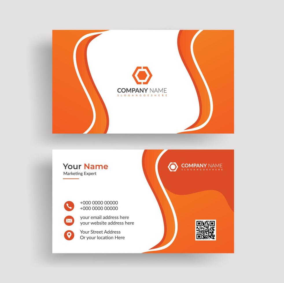 Corporate professional business card design vector