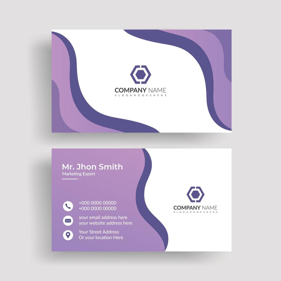 Corporate professional business card design vector