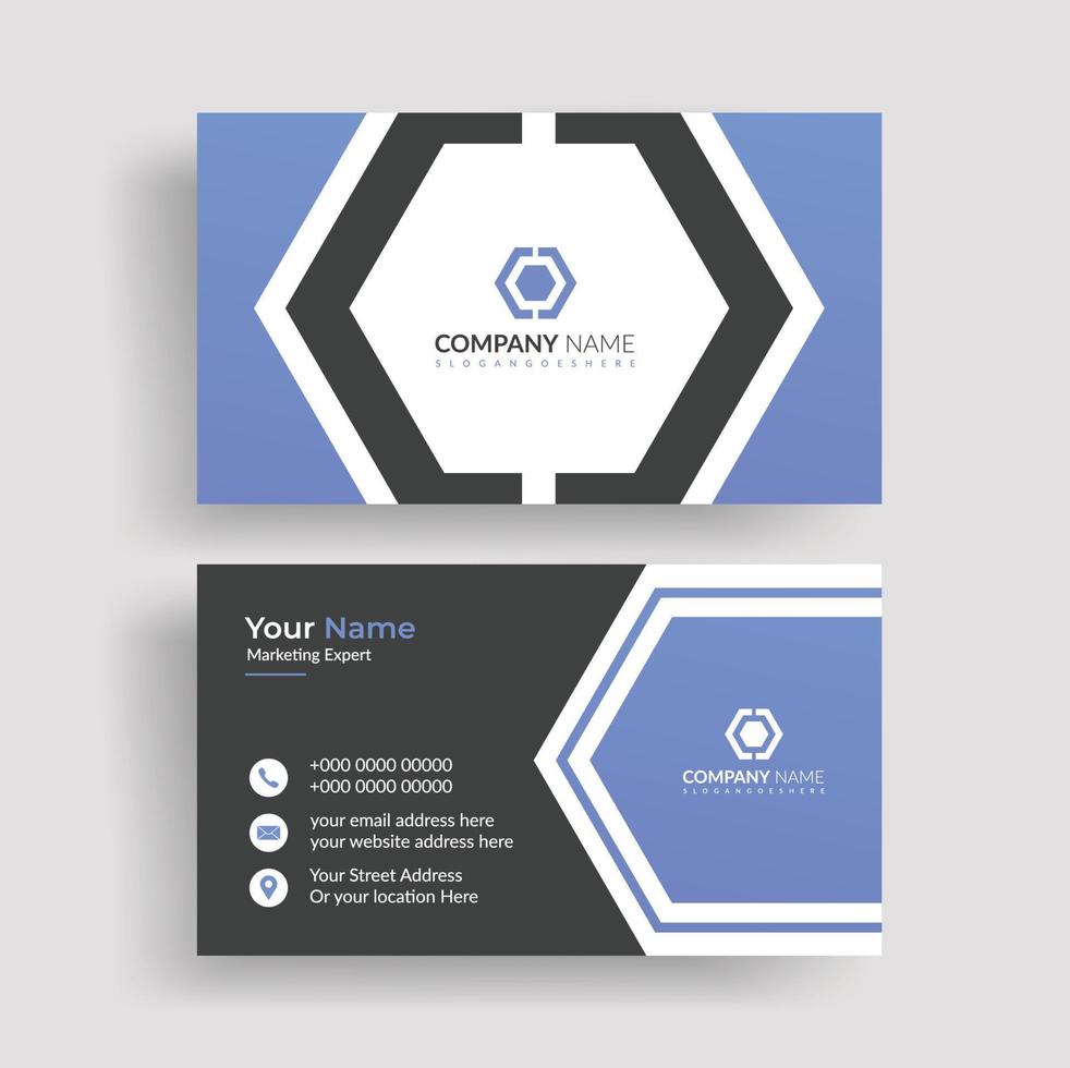 diseño de tarjeta de visita profesional corporativa vector