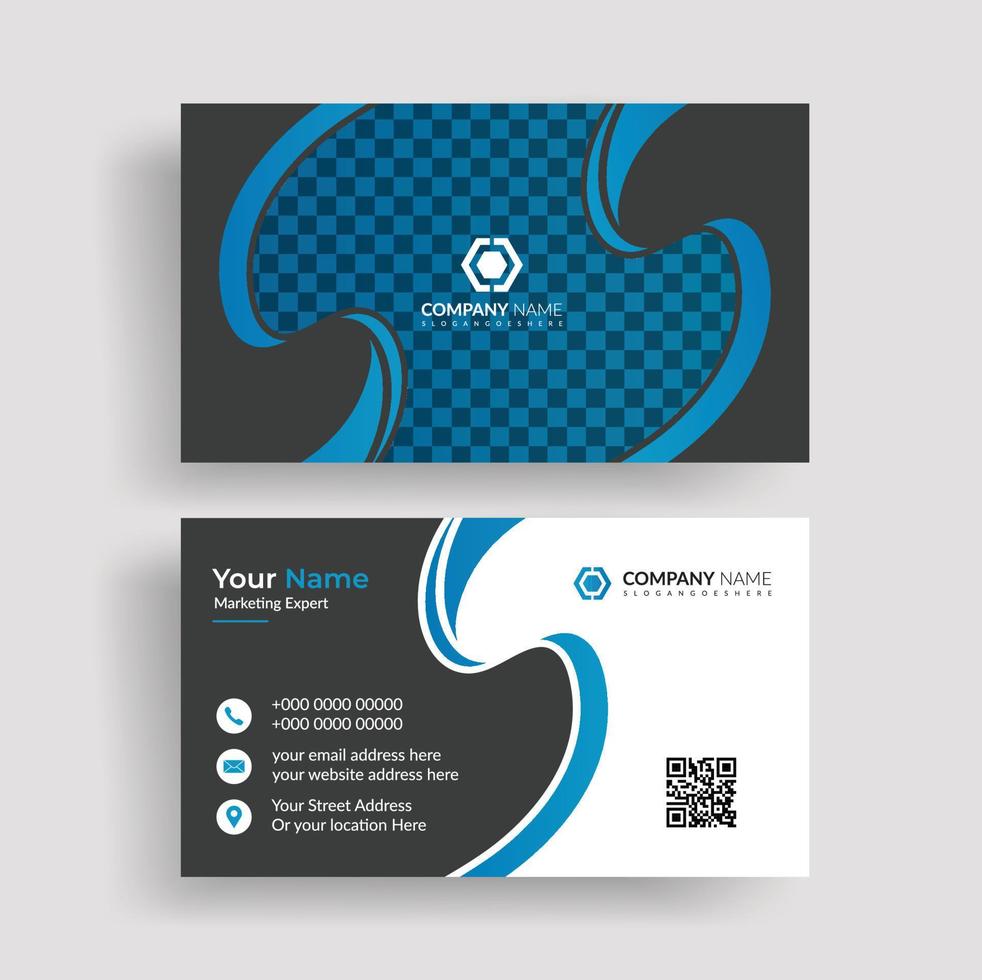 Corporate professional business card design vector