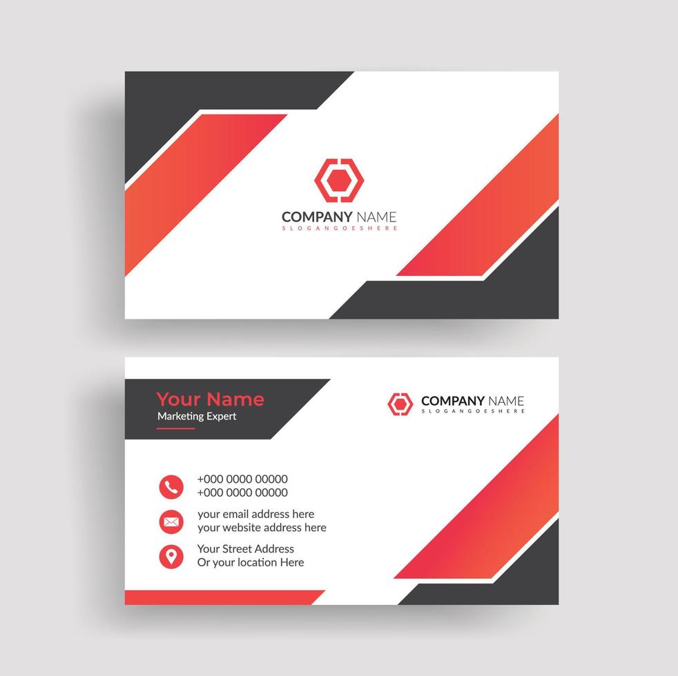 Corporate professional business card design vector