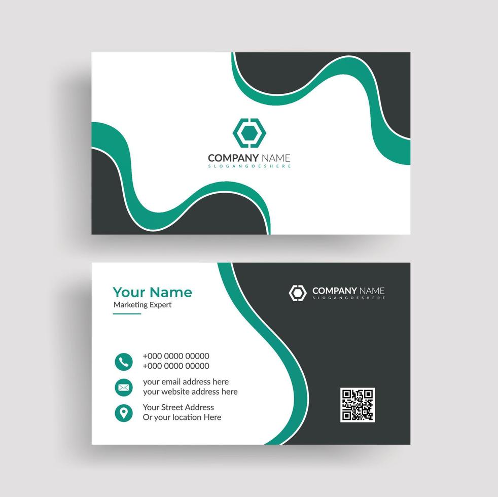 Corporate professional business card design vector