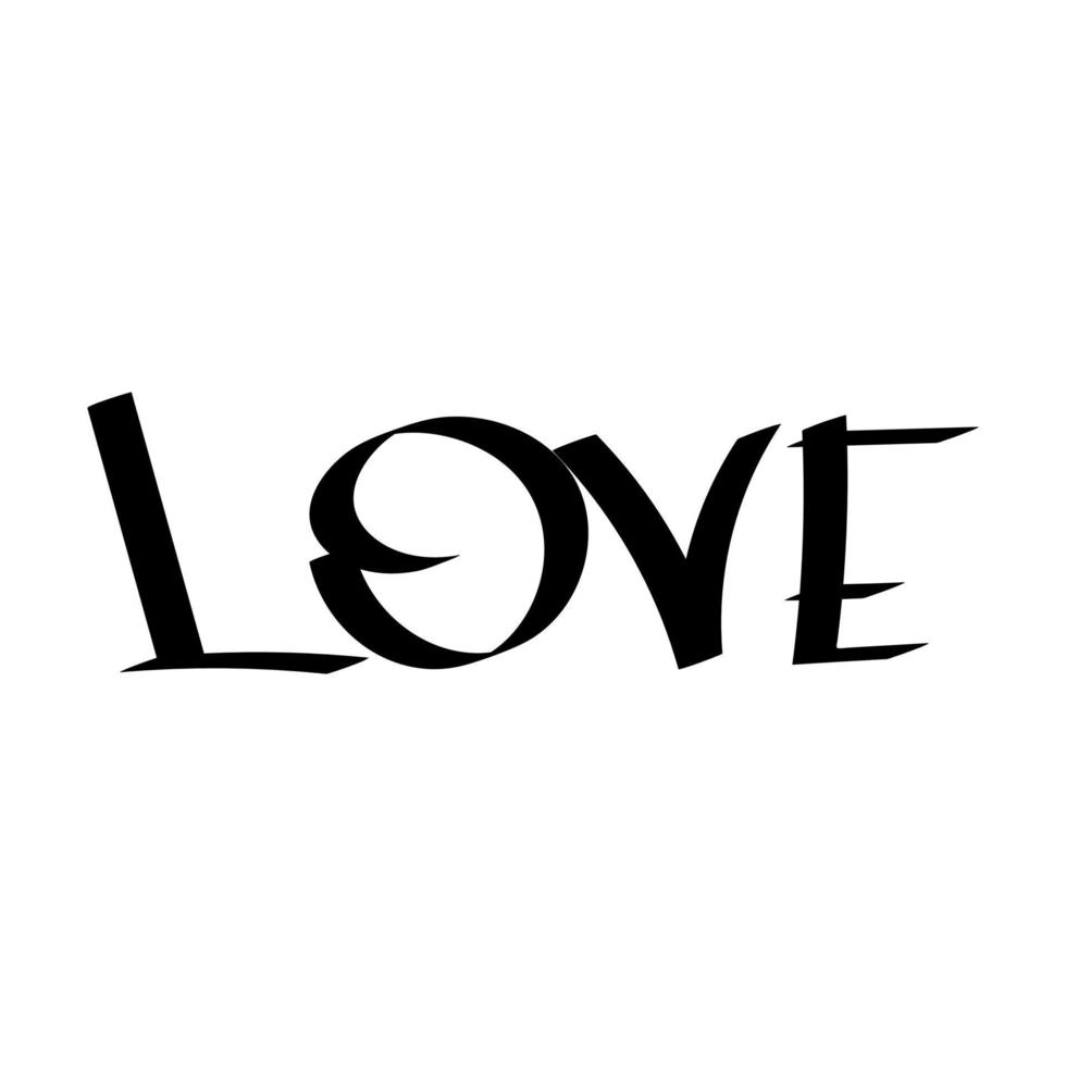 letras de estilo graffiti de amor aisladas en el fondo blanco vector
