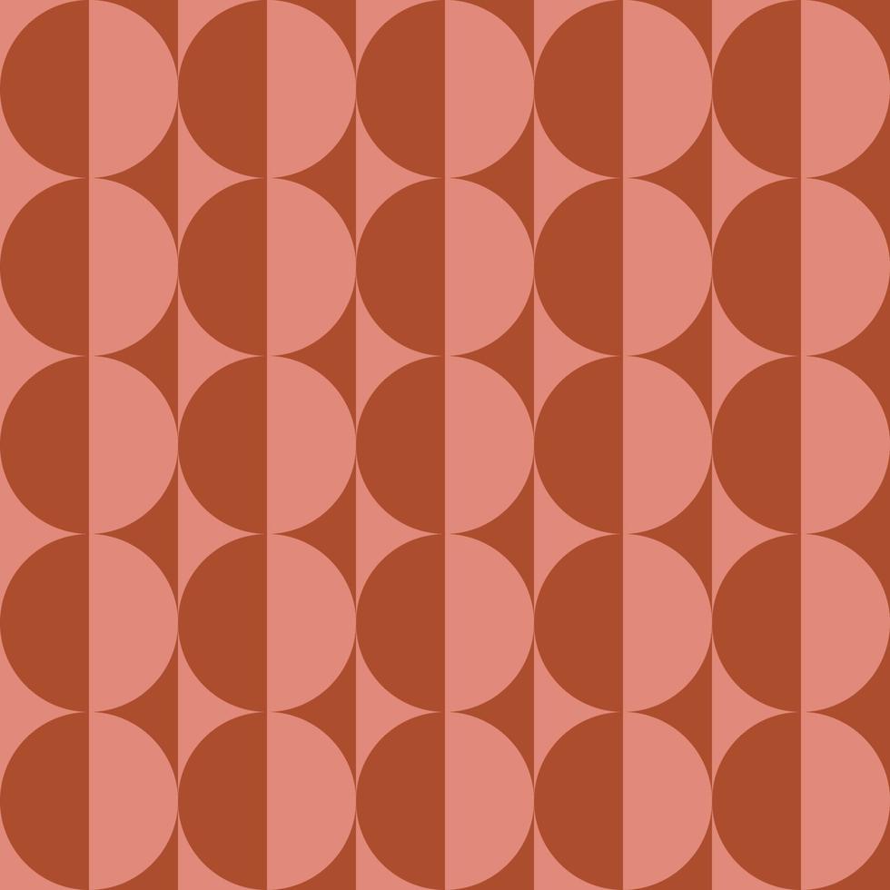 Seamless pattern of circle and square abstract shapes vector
