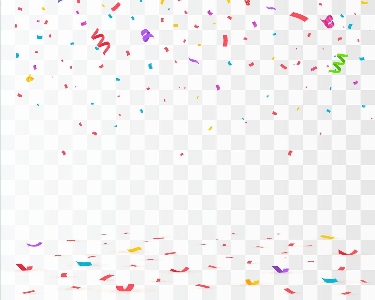 Colorful bright confetti. Festive vector background