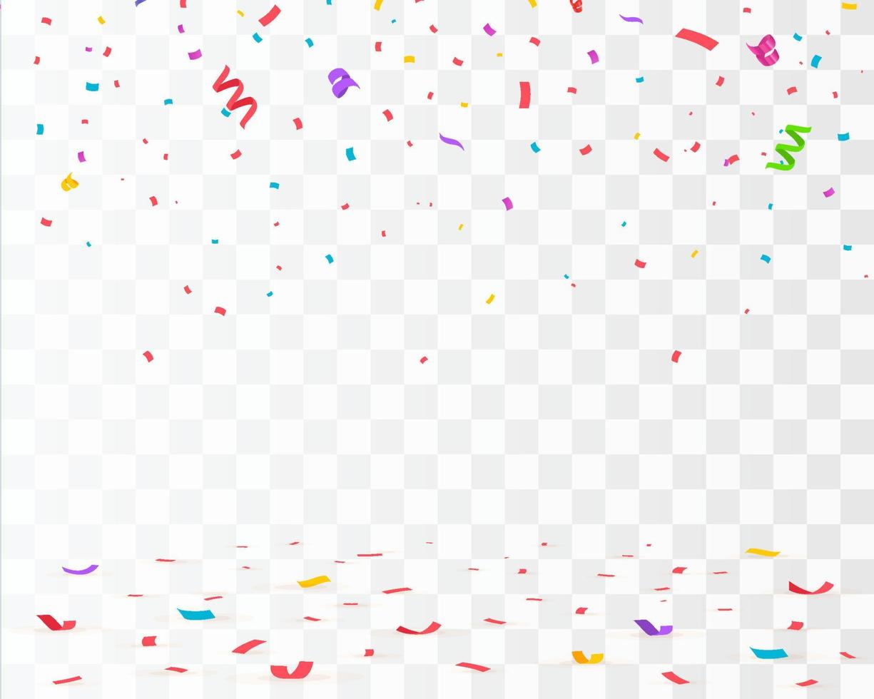 Colorful bright confetti. Festive vector background