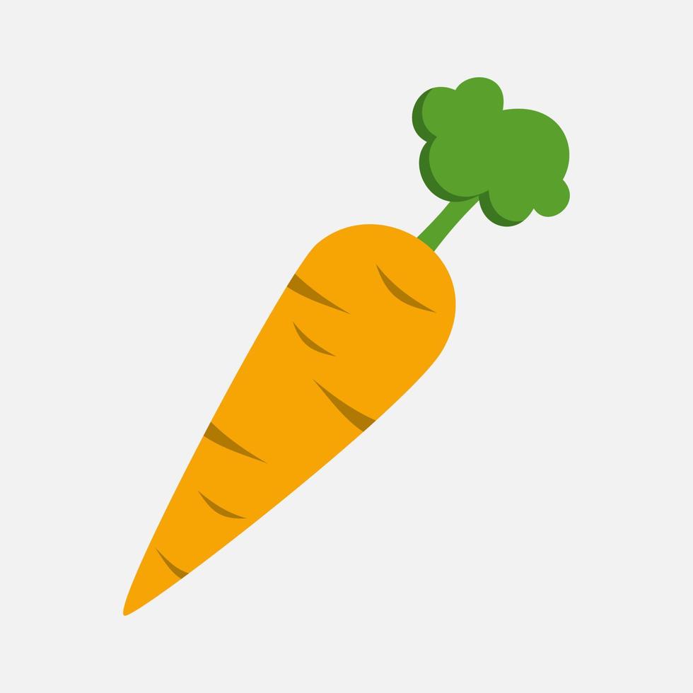 carrot cute clipart illustration. fresh vegetables icon design resource for poster and banner. vector