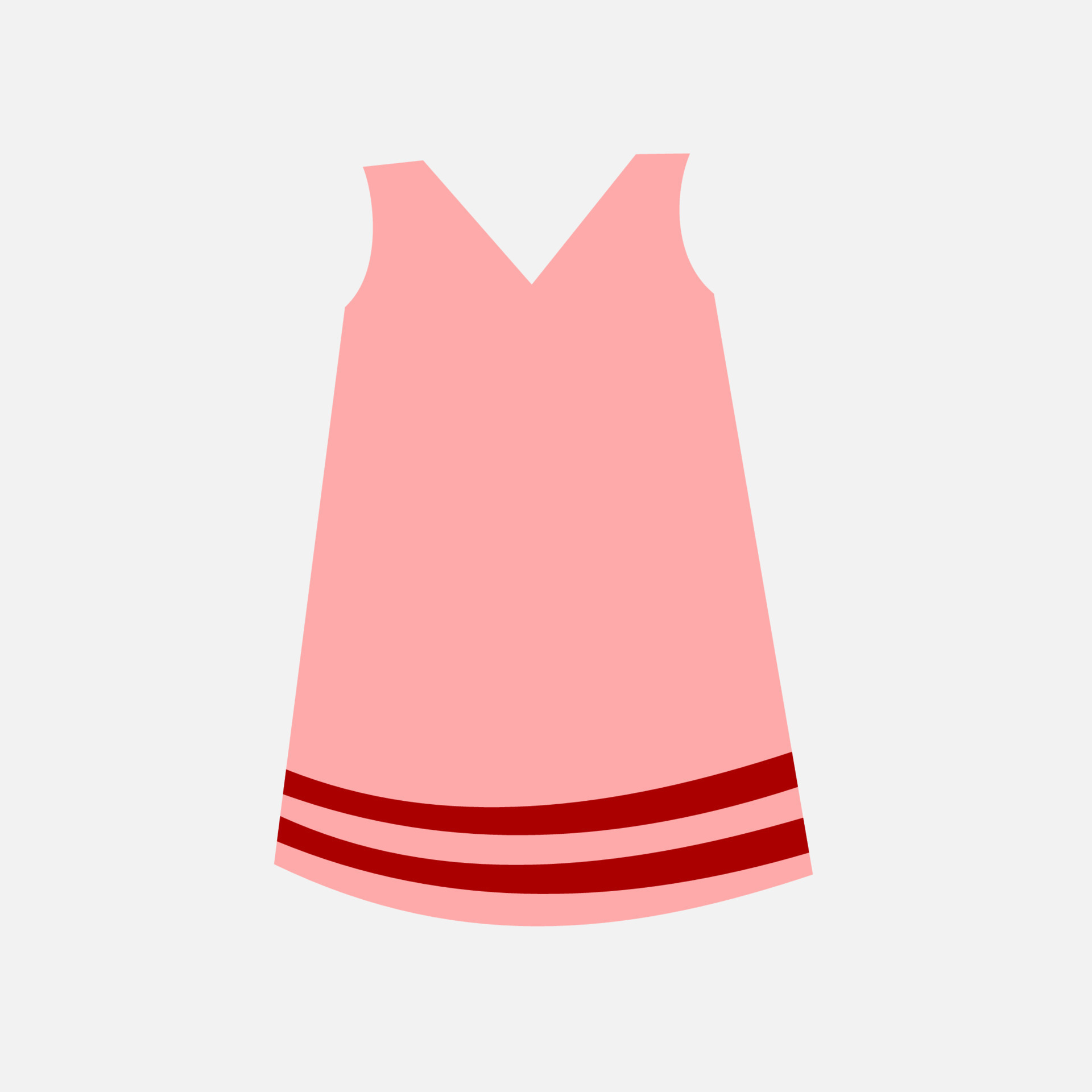 cute pink dress clipart illustration. casual spring season clothes icon