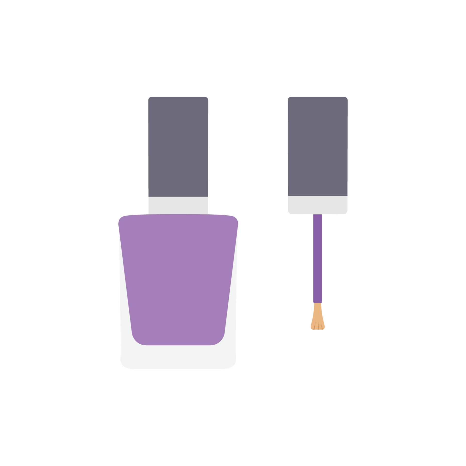 Nail Polish Flat Illustration. Clean Icon Design Element on Isolated