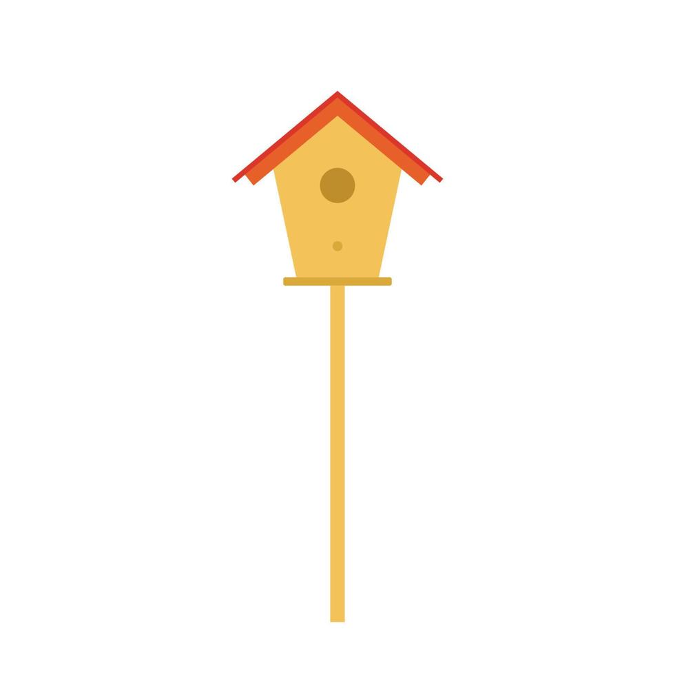 Bird House Flat Illustration. Clean Icon Design Element on Isolated White Background vector