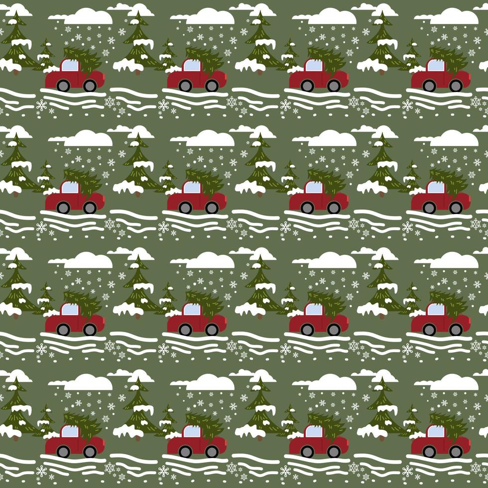 Christmas seamless pattern vector design for holiday card background