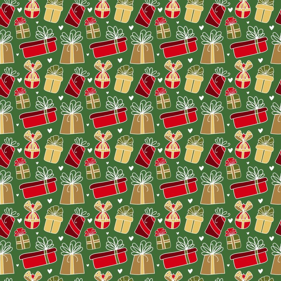 Christmas seamless pattern vector design for holiday card background