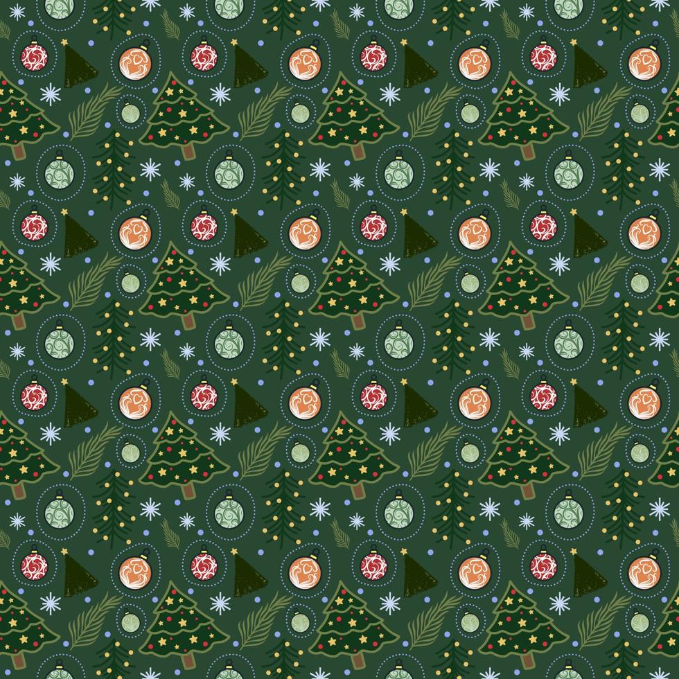 Christmas seamless pattern vector design for holiday card background