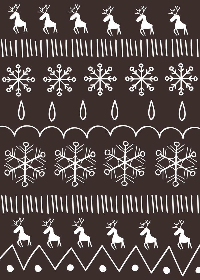 Christmas elements hand drawn vector