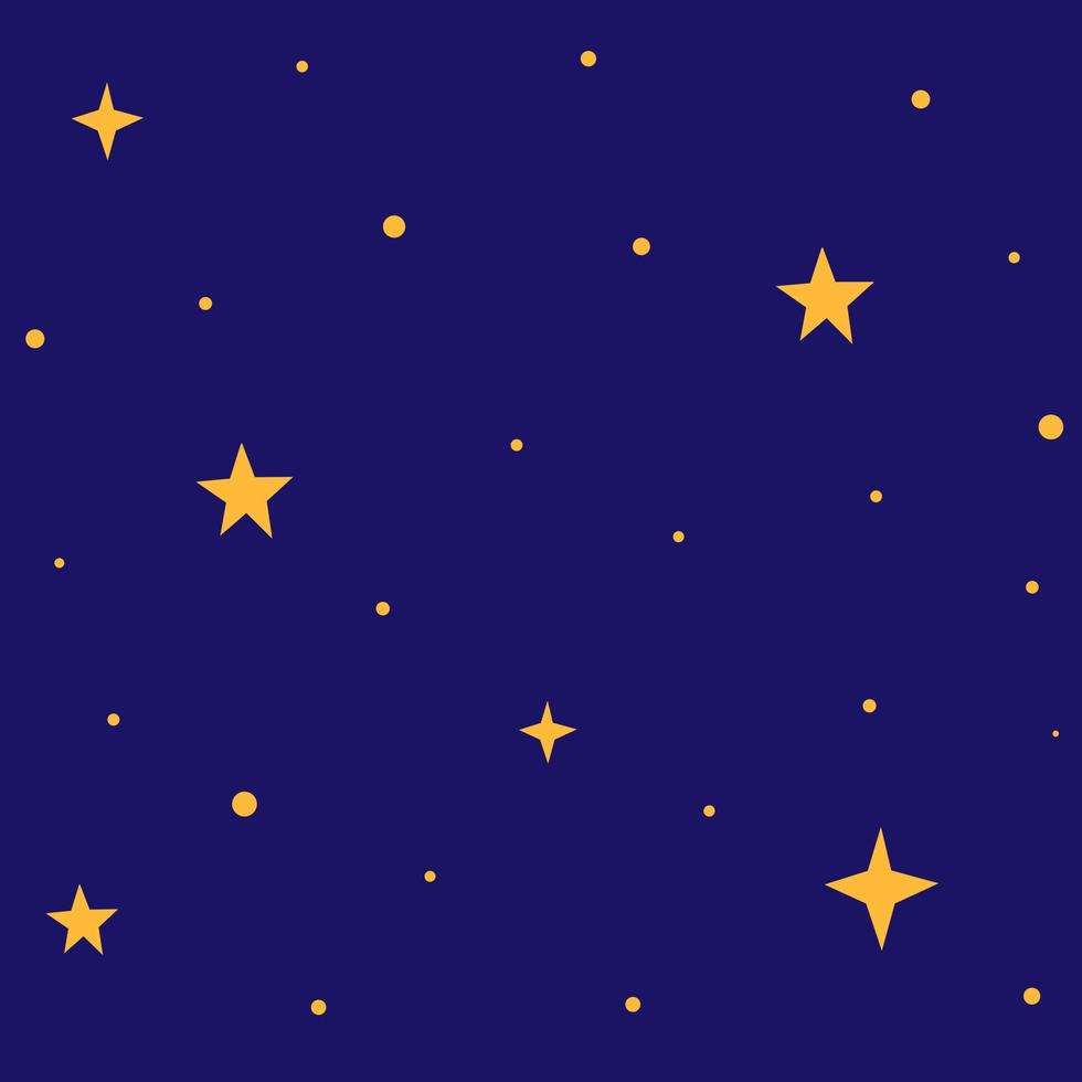 estrellas en el cielo. ilustración para impresión, fondos, cubiertas y embalaje. la imagen se puede utilizar para tarjetas de felicitación, carteles, pegatinas y textiles. aislado sobre fondo blanco. vector