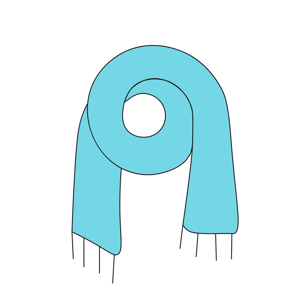 Scarf, warm clothes. Illustration for printing, backgrounds, covers and packaging. Image can be used for greeting cards, posters, stickers and textile. Isolated on white background. vector
