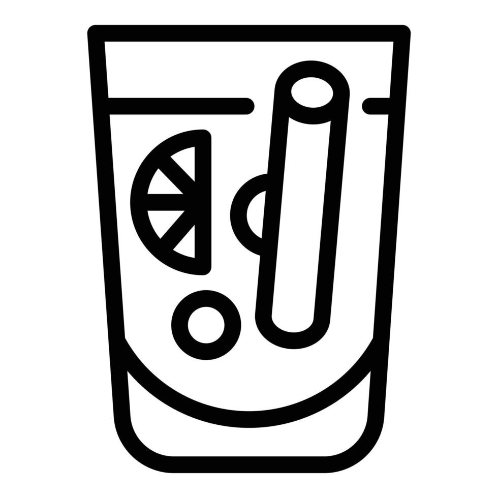 Hot drink cinnamon icon, outline style vector