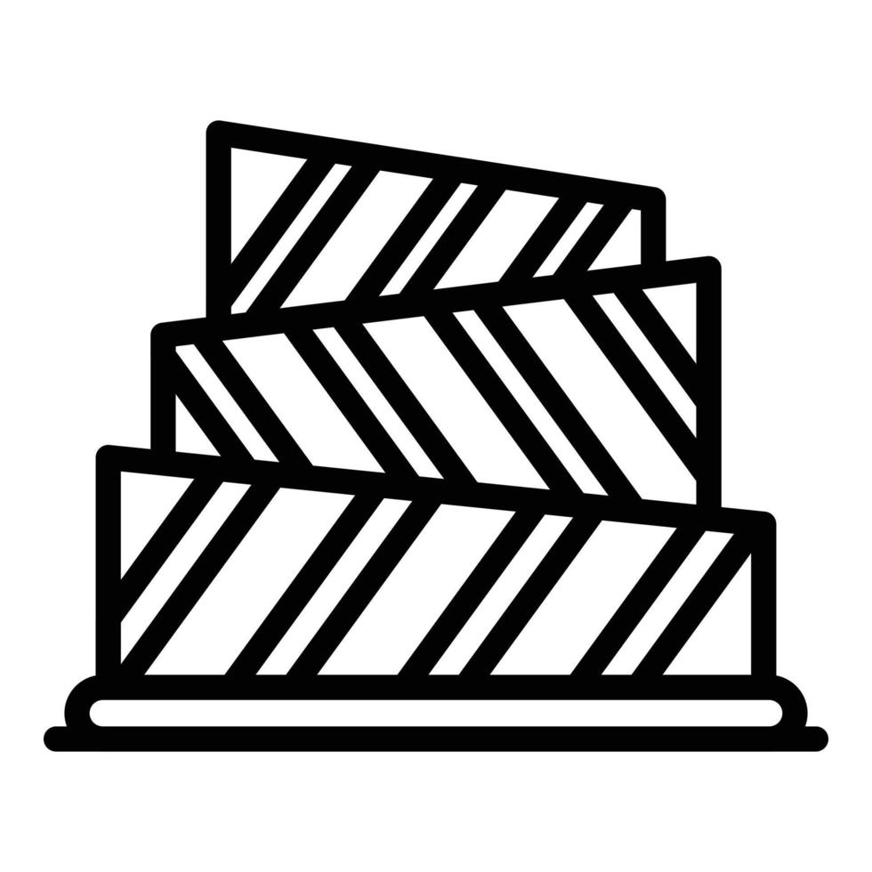 Abstract cake icon, outline style vector