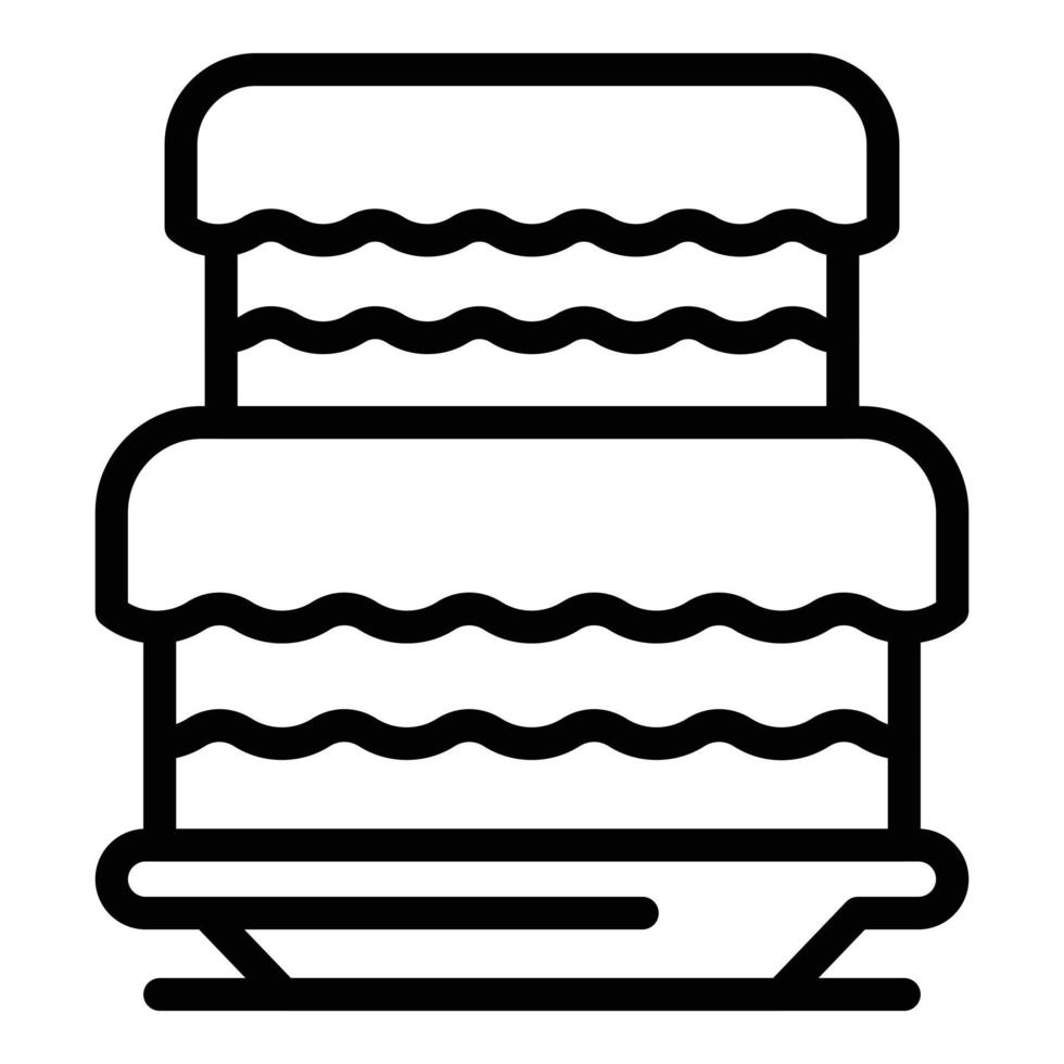 Berry cake icon, outline style vector