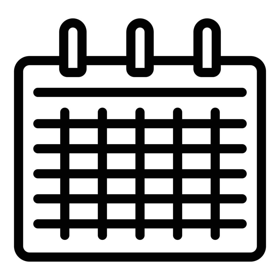 Student job calendar icon, outline style vector