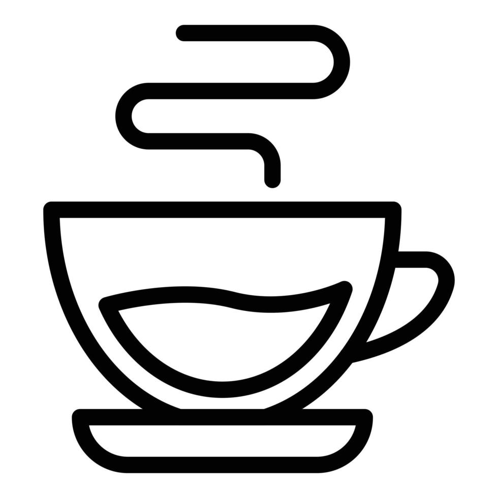 icono de taza de bebida, estilo de contorno vector