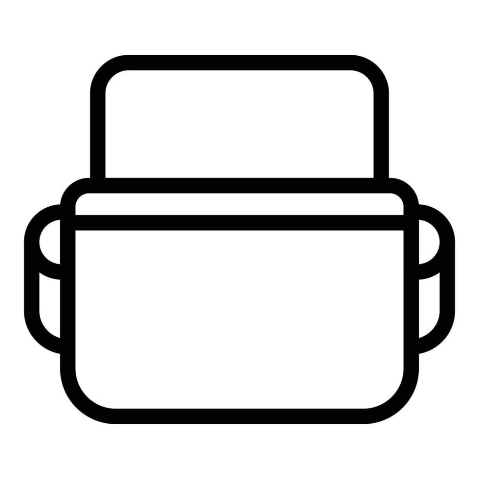 icono de bolsa de portátil de maletín, estilo de contorno vector