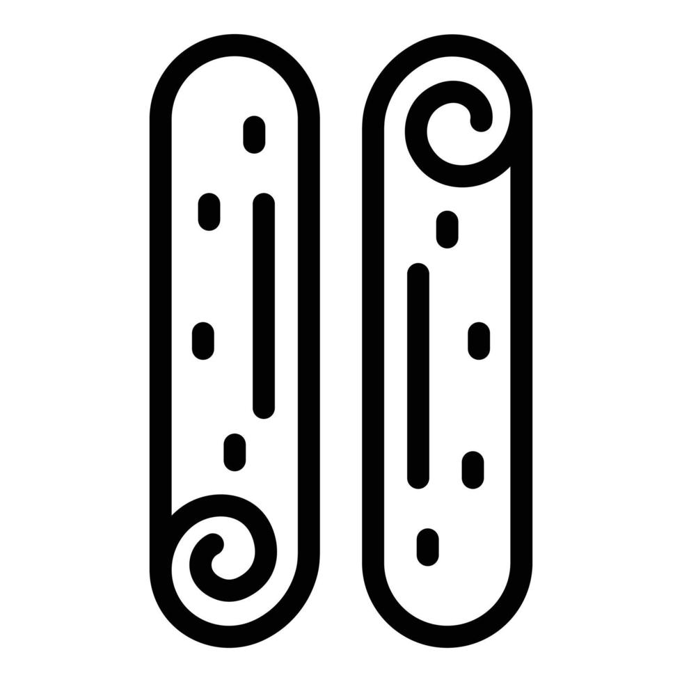 Bake cinnamon spice icon, outline style vector