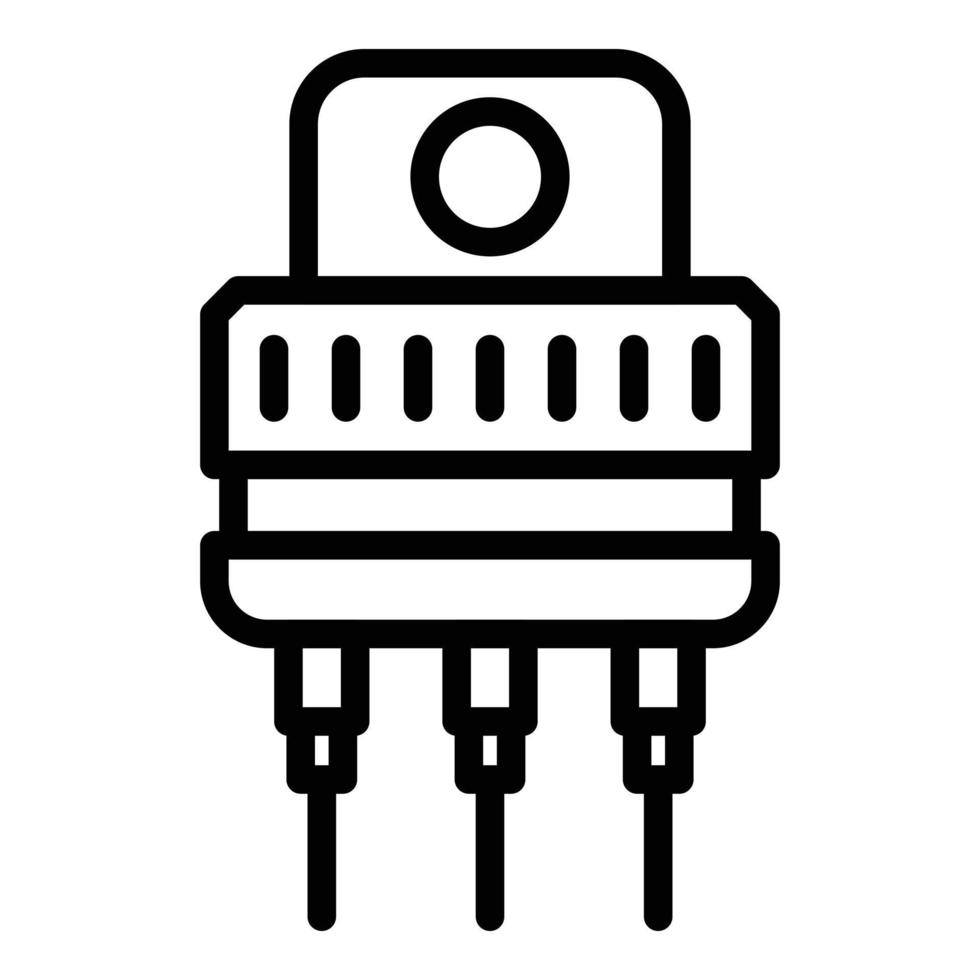 Electrical voltage regulator icon, outline style vector