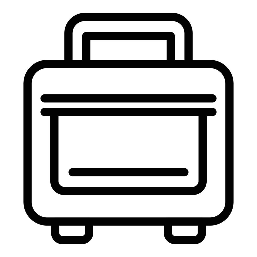 Case laptop bag icon, outline style vector