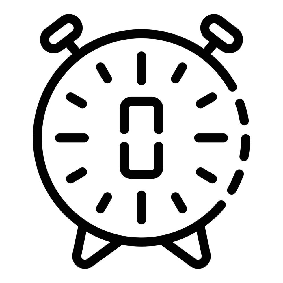 Digital timer icon, outline style vector