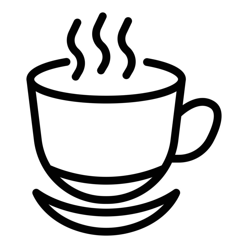 Cocoa mug icon, outline style vector