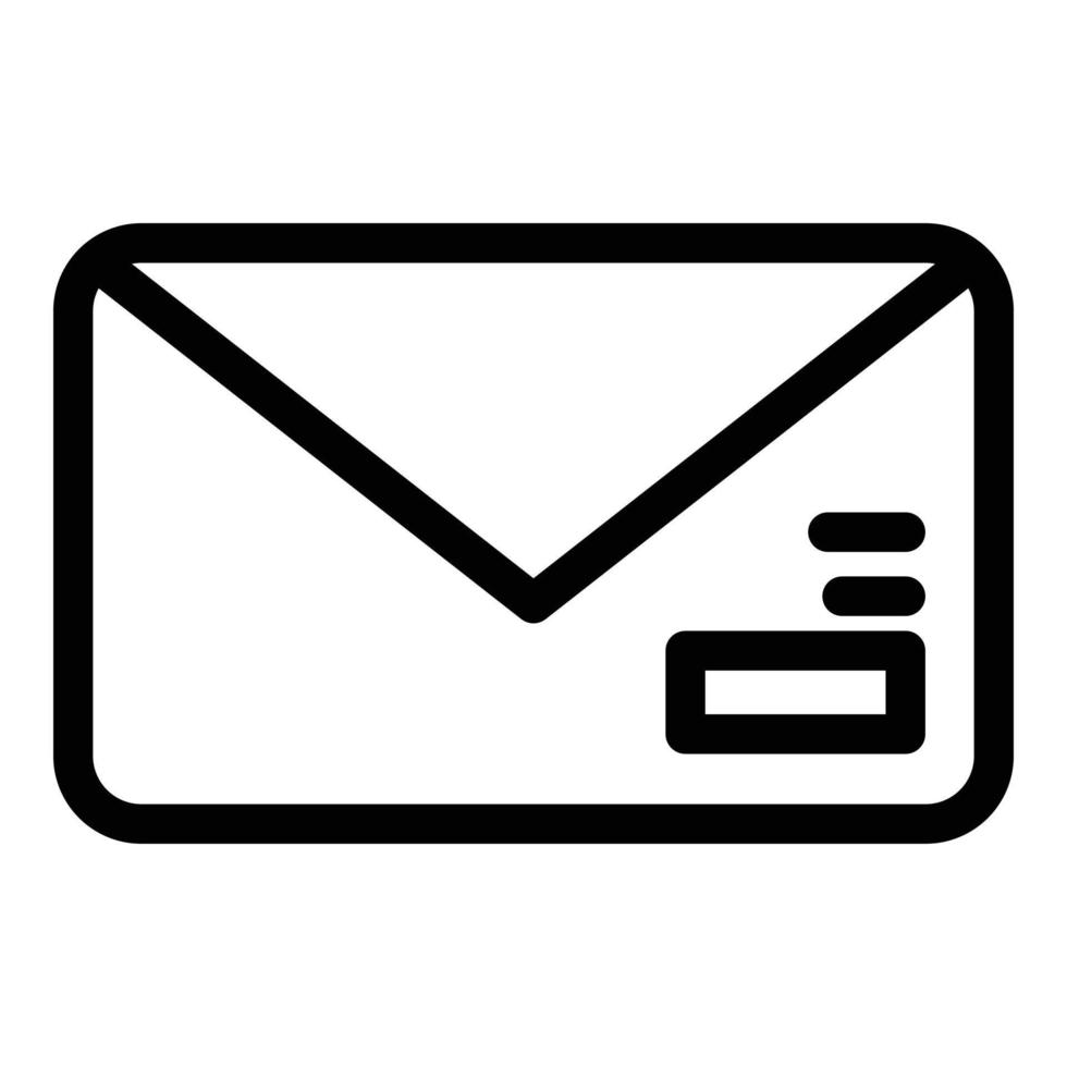 Classic envelope icon, outline style vector