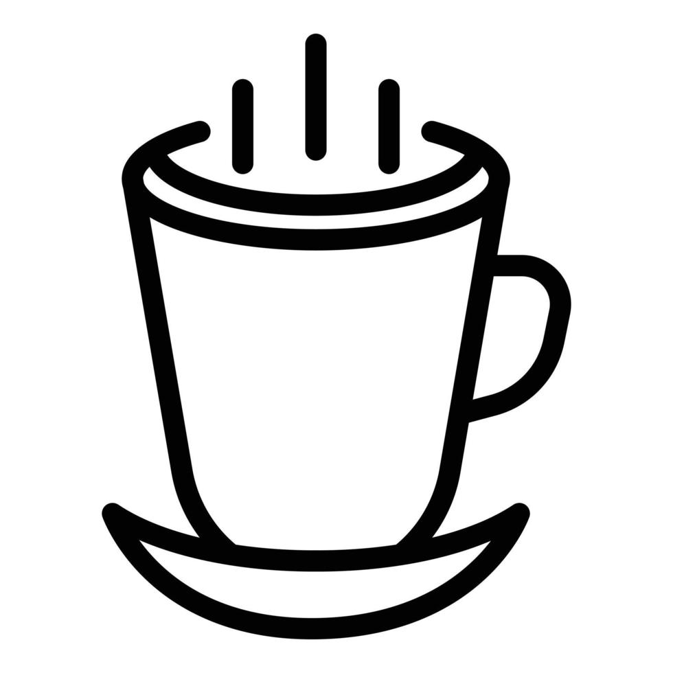 Ceramic mug icon, outline style vector