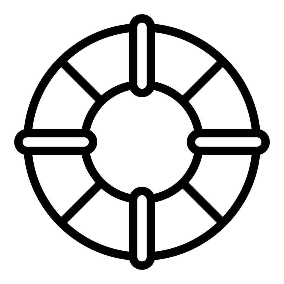 Ship life buoy icon, outline style vector