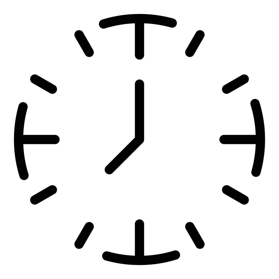 Minute clock stopwatch icon, outline style vector