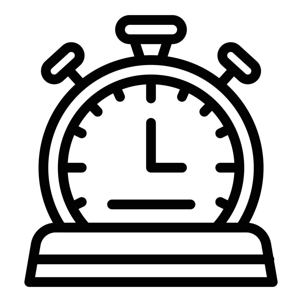 Sport stopwatch icon, outline style vector