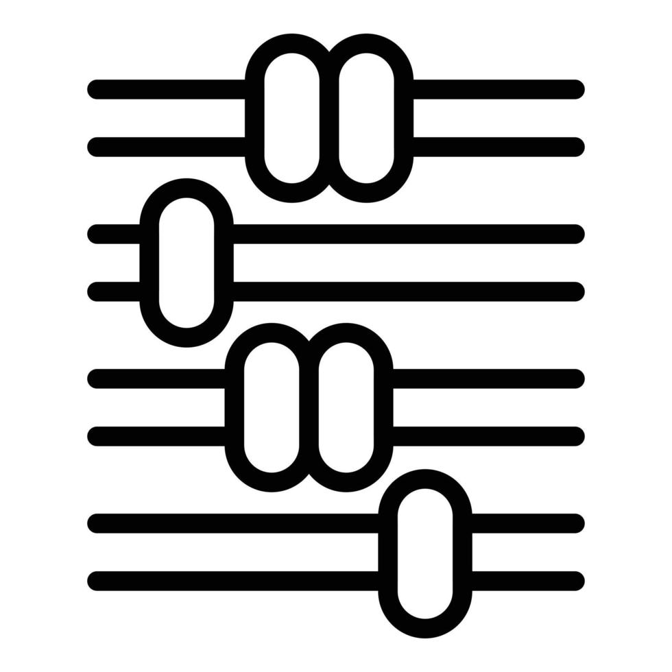 School abacus icon, outline style vector