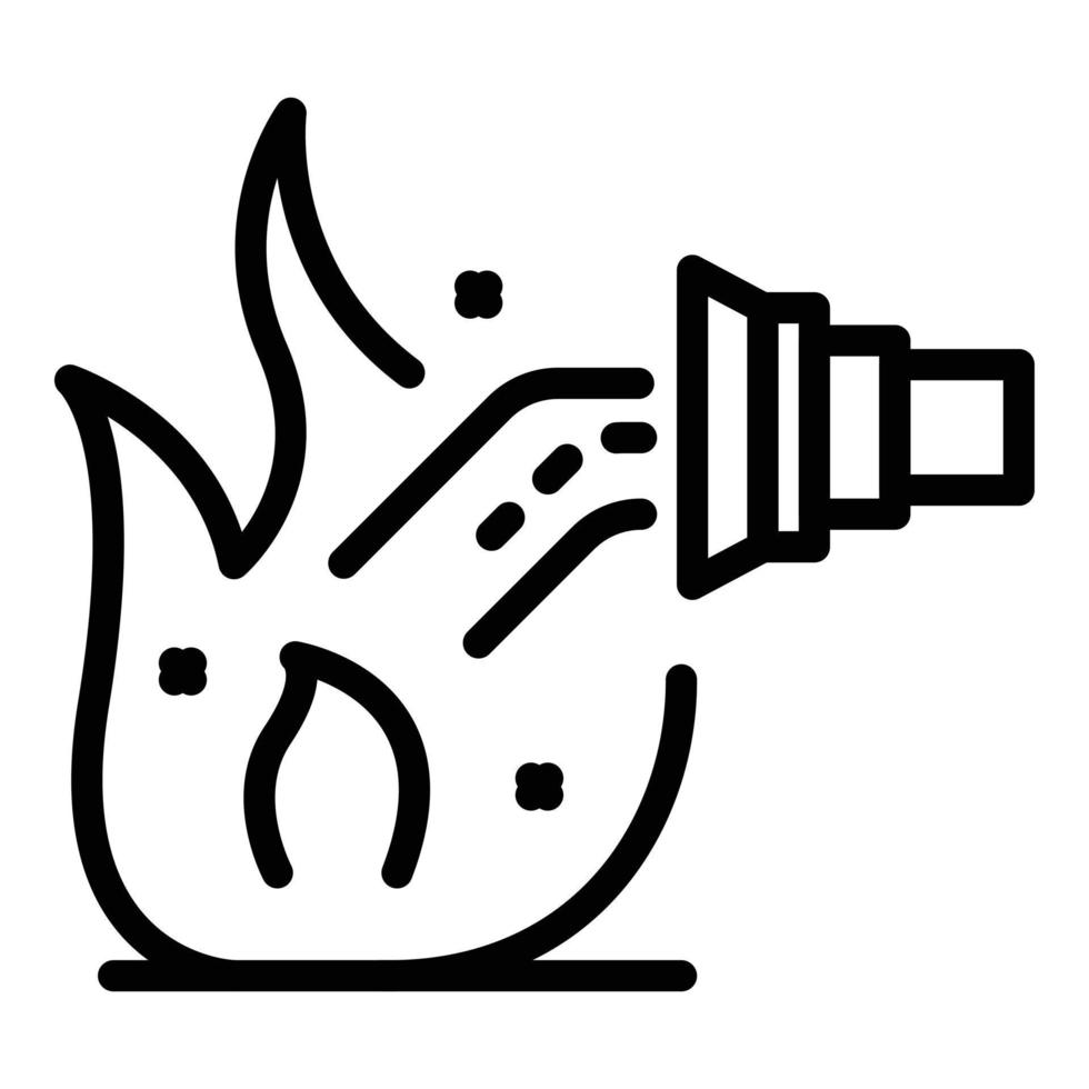 Fireman rescuer icon, outline style vector