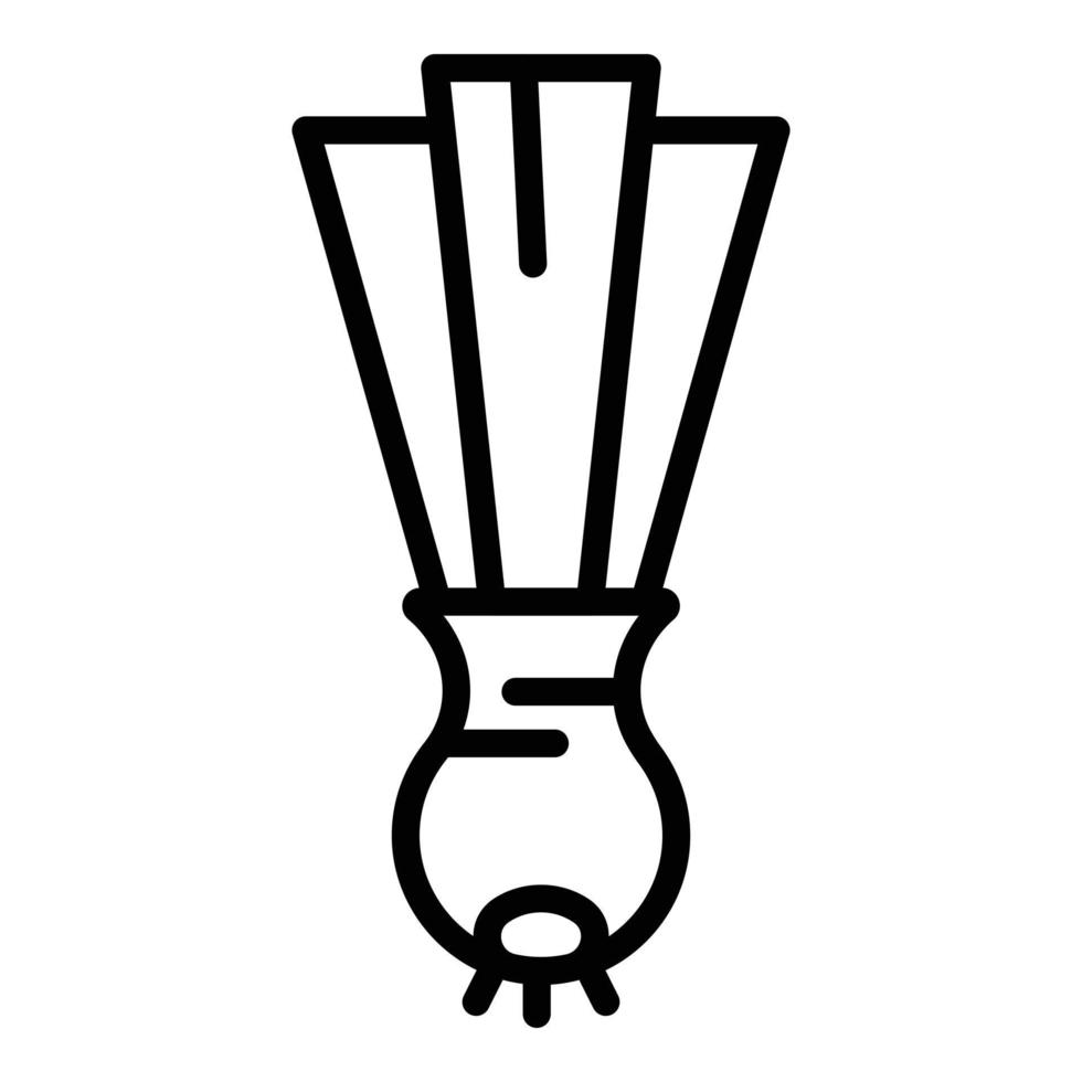 Garden chives icon, outline style vector