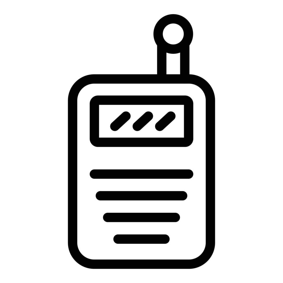 Baby monitor childish icon, outline style vector