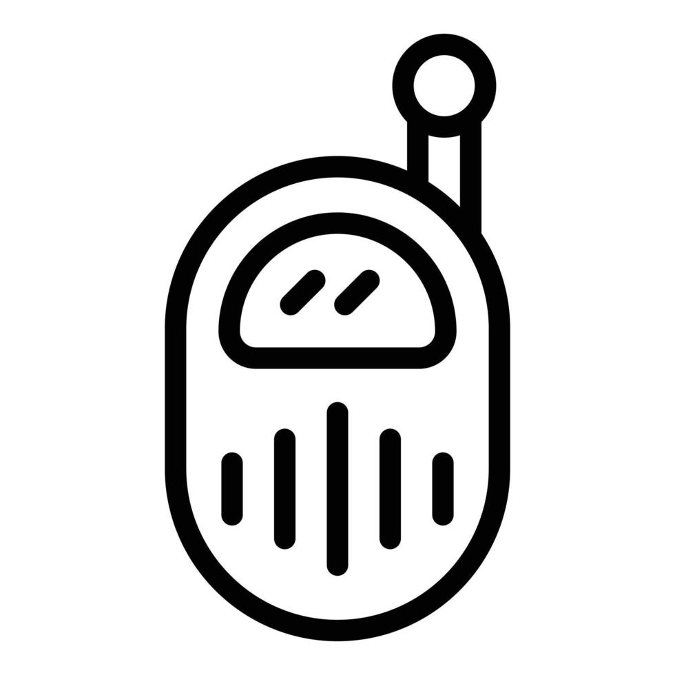 Baby monitor button icon, outline style vector