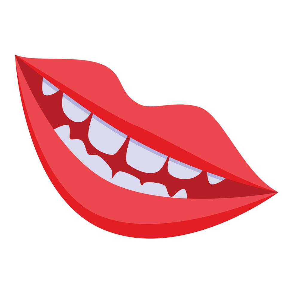 Human mouth lips icon, isometric style vector