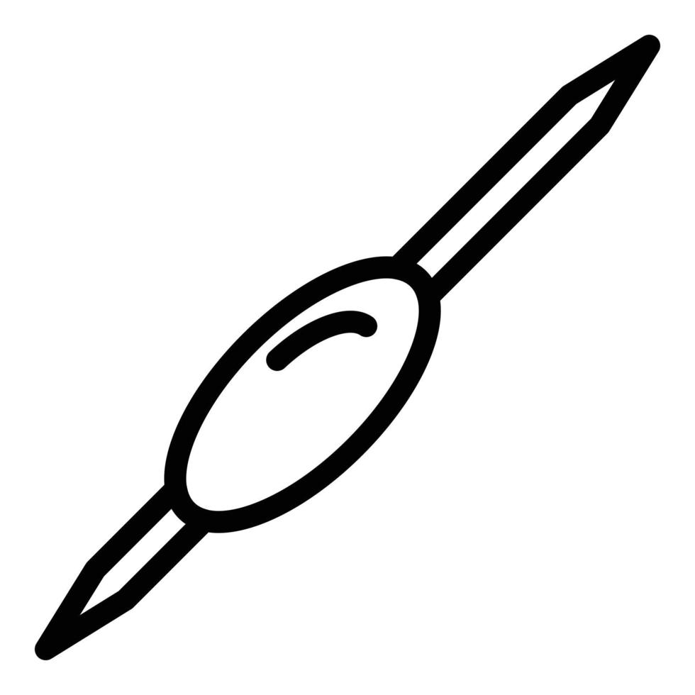 Toothpick plastic material icon, outline style vector