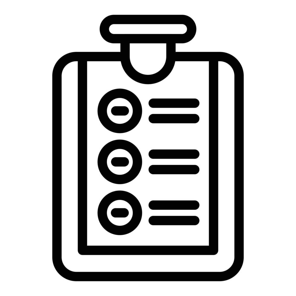 Clipboard request icon, outline style vector