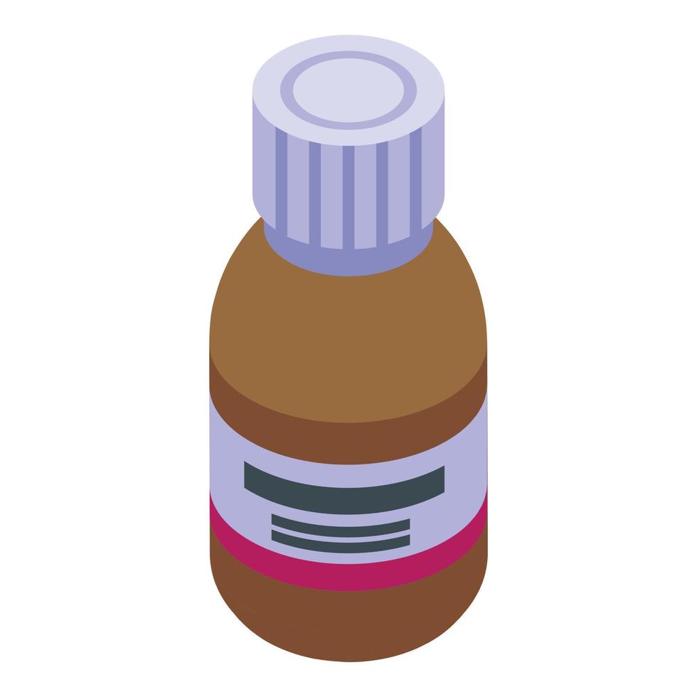 Kid syrup icon, isometric style vector