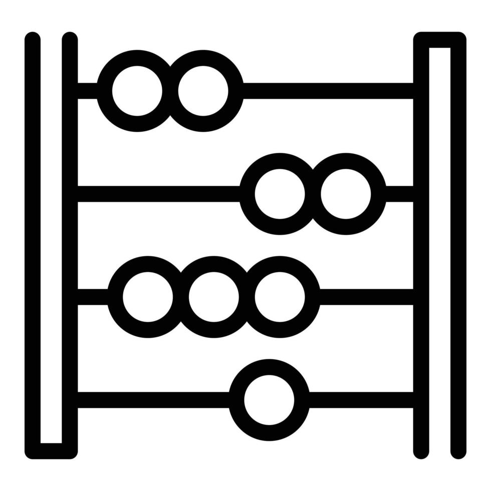 Frame abacus icon, outline style vector