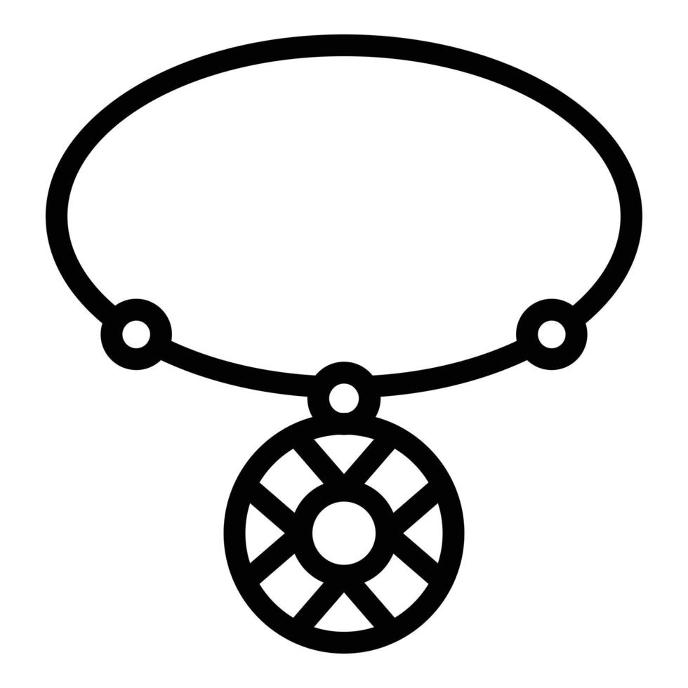 Esoteric amulet icon, outline style vector